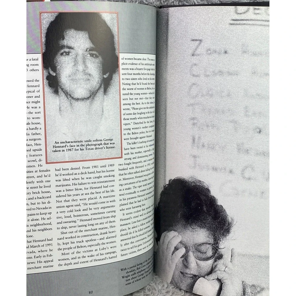 1992 Mass Murderers Hard Cover Book True Crime‎ Time Life Photos Coffe Table